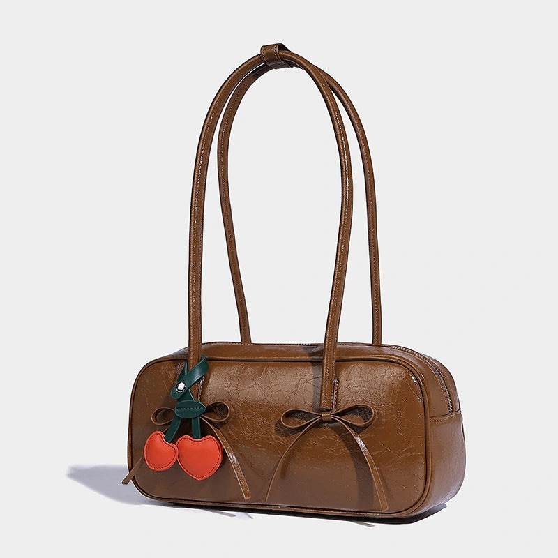 Beaira Unique autumn and winter bow design fashionable armpit bag simple baguette bag large capacity commuting versatile shoulder bag