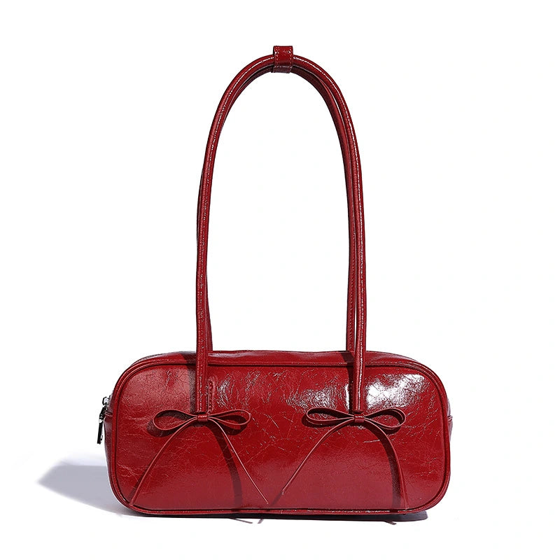 Beaira Unique autumn and winter bow design fashionable armpit bag simple baguette bag large capacity commuting versatile shoulder bag