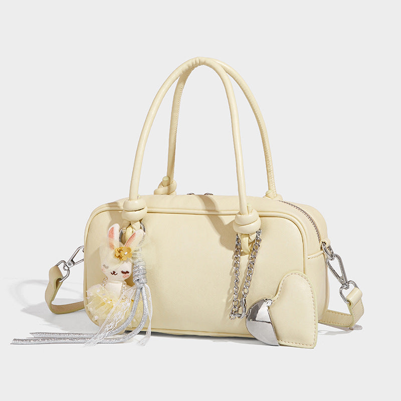 Beaira Uniquely designed bowling bag women's new fashionable retro handbag single shoulder crossbody Boston bag