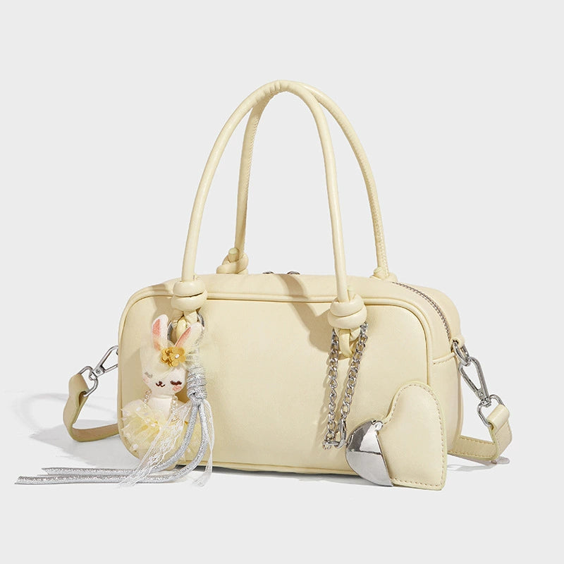 Beaira Uniquely designed bowling bag women's new fashionable retro handbag single shoulder crossbody Boston bag