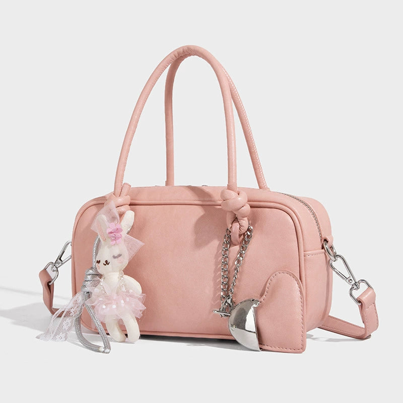 Beaira Uniquely designed bowling bag women's new fashionable retro handbag single shoulder crossbody Boston bag