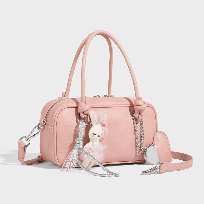 Beaira Uniquely designed bowling bag women's new fashionable retro handbag single shoulder crossbody Boston bag