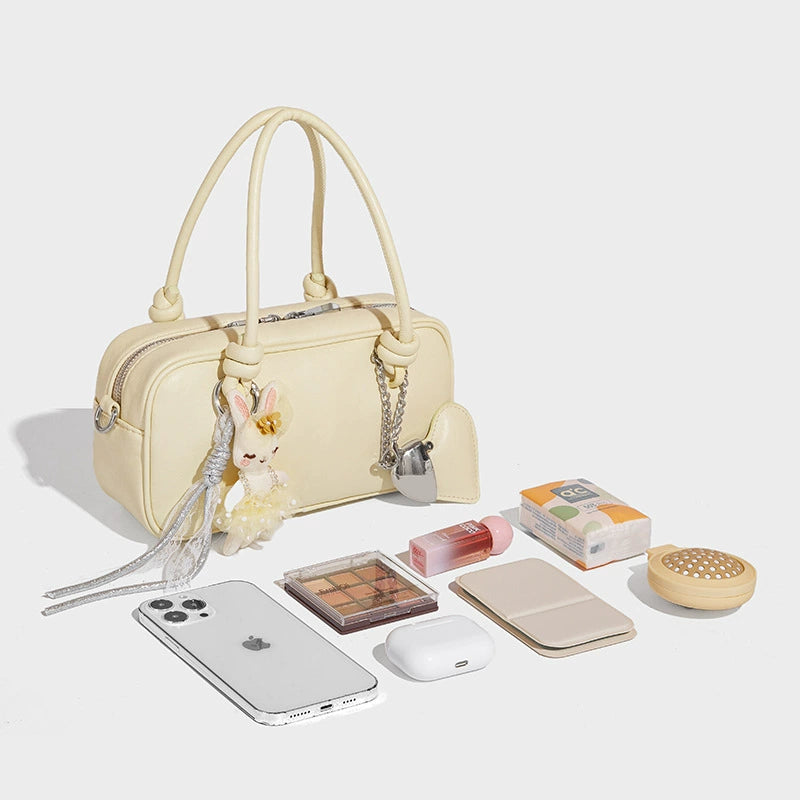 Beaira Uniquely designed bowling bag women's new fashionable retro handbag single shoulder crossbody Boston bag