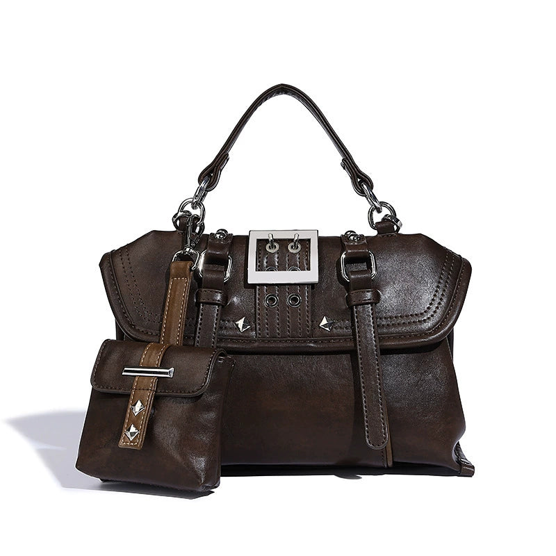 Beaira Winter American retro style handbag niche fashion single shoulder bag new commuting versatile backpack