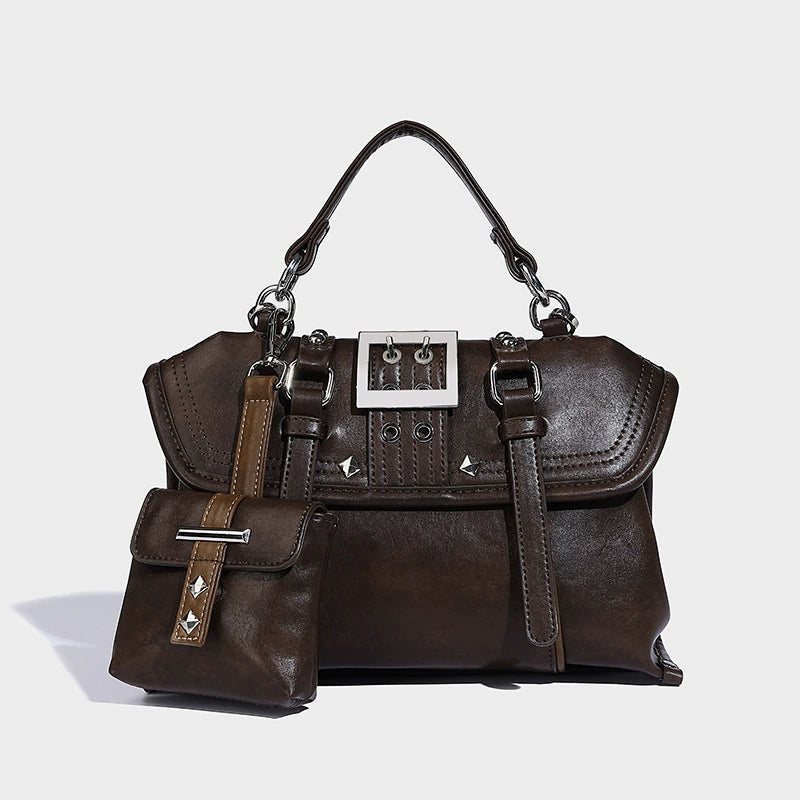 Beaira Winter American retro style handbag niche fashion single shoulder bag new commuting versatile backpack