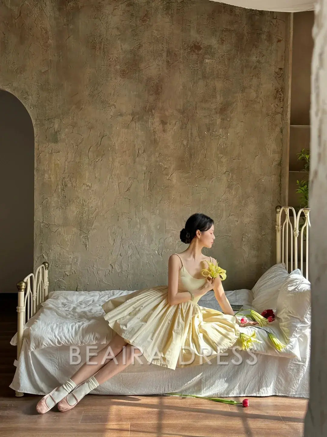 Beaira Chic Ball Gown Spaghetti Straps Champagne Homecoming Dresses Birthday Dress Birthday Outfits