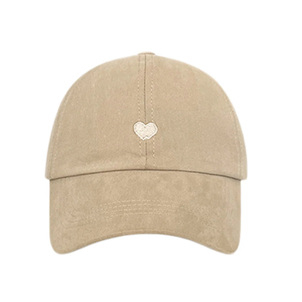 Beaira Children Girls Ponytail Baseball Caps Sun Hats Baseball Caps Adjustable Solid Color Love Heart Designs Peaked Caps Hat