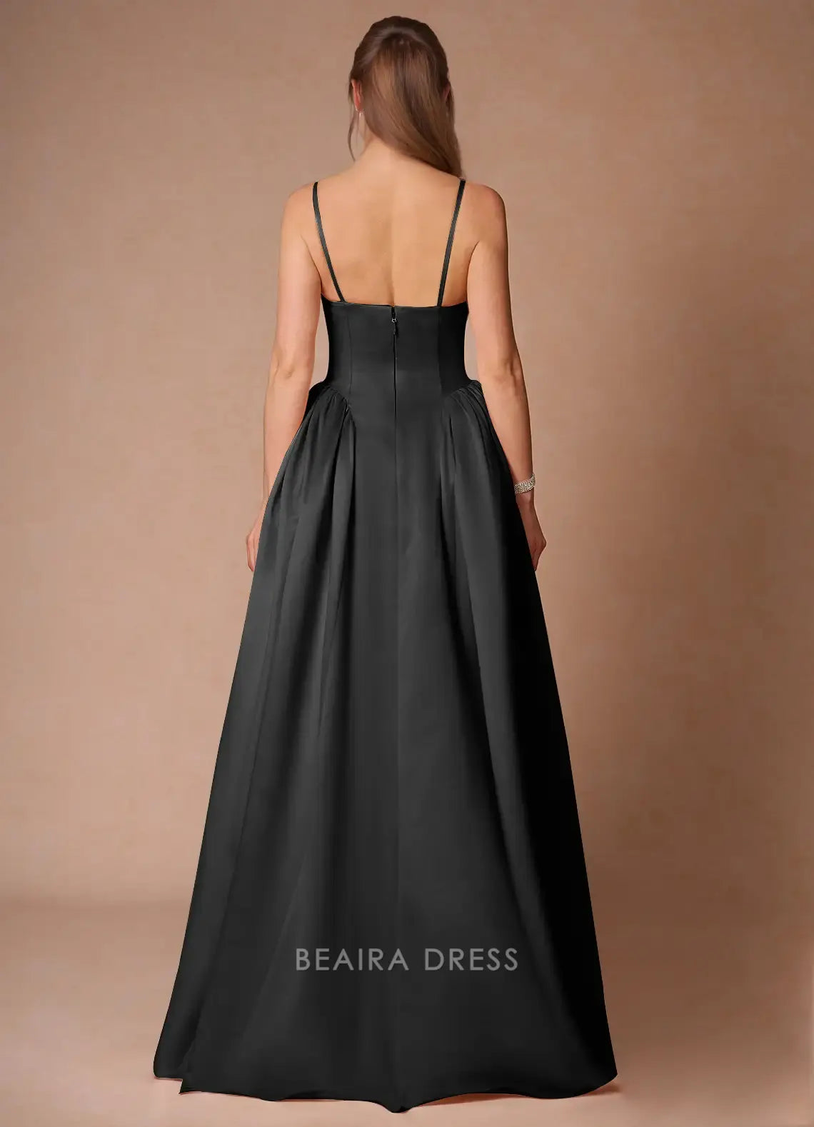 Elegant A-Line Spaghetti Strap Ball Gown Floor-Length Maxi Dress Prom Dress