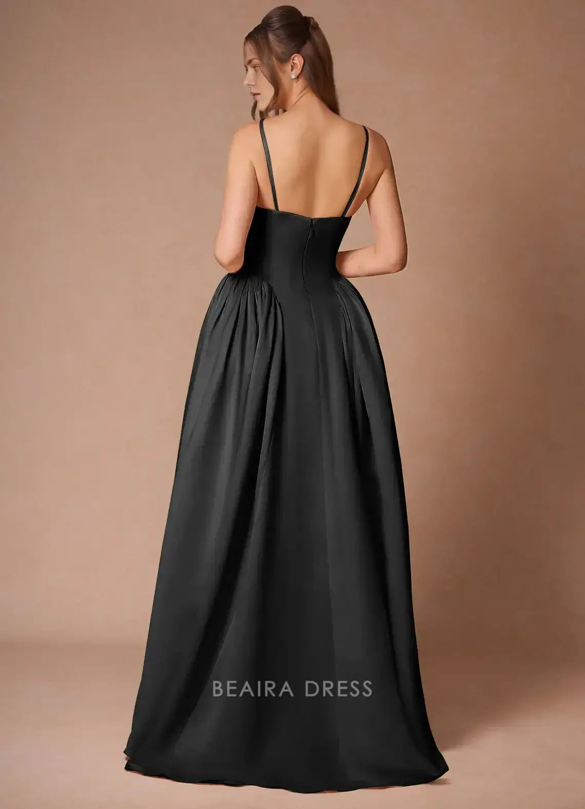 Elegant A-Line Spaghetti Strap Ball Gown Floor-Length Maxi Dress Prom Dress
