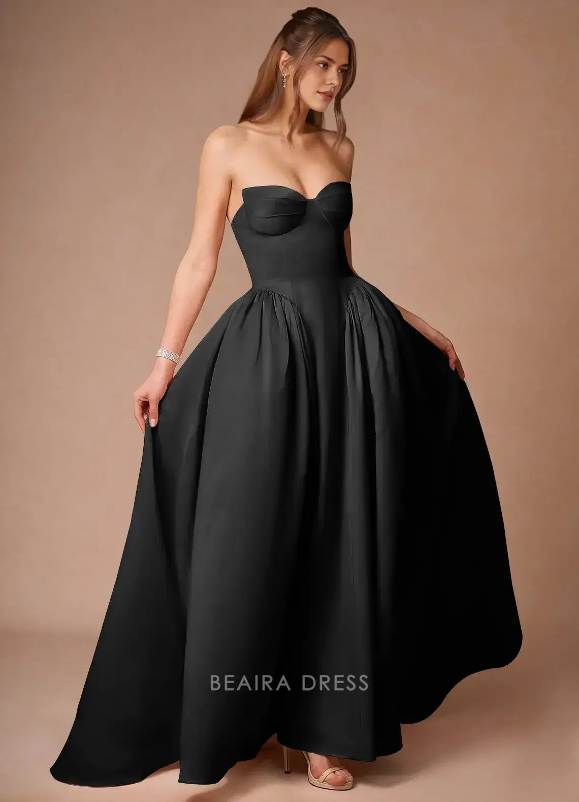 Elegant A-Line Spaghetti Strap Ball Gown Floor-Length Maxi Dress Prom Dress