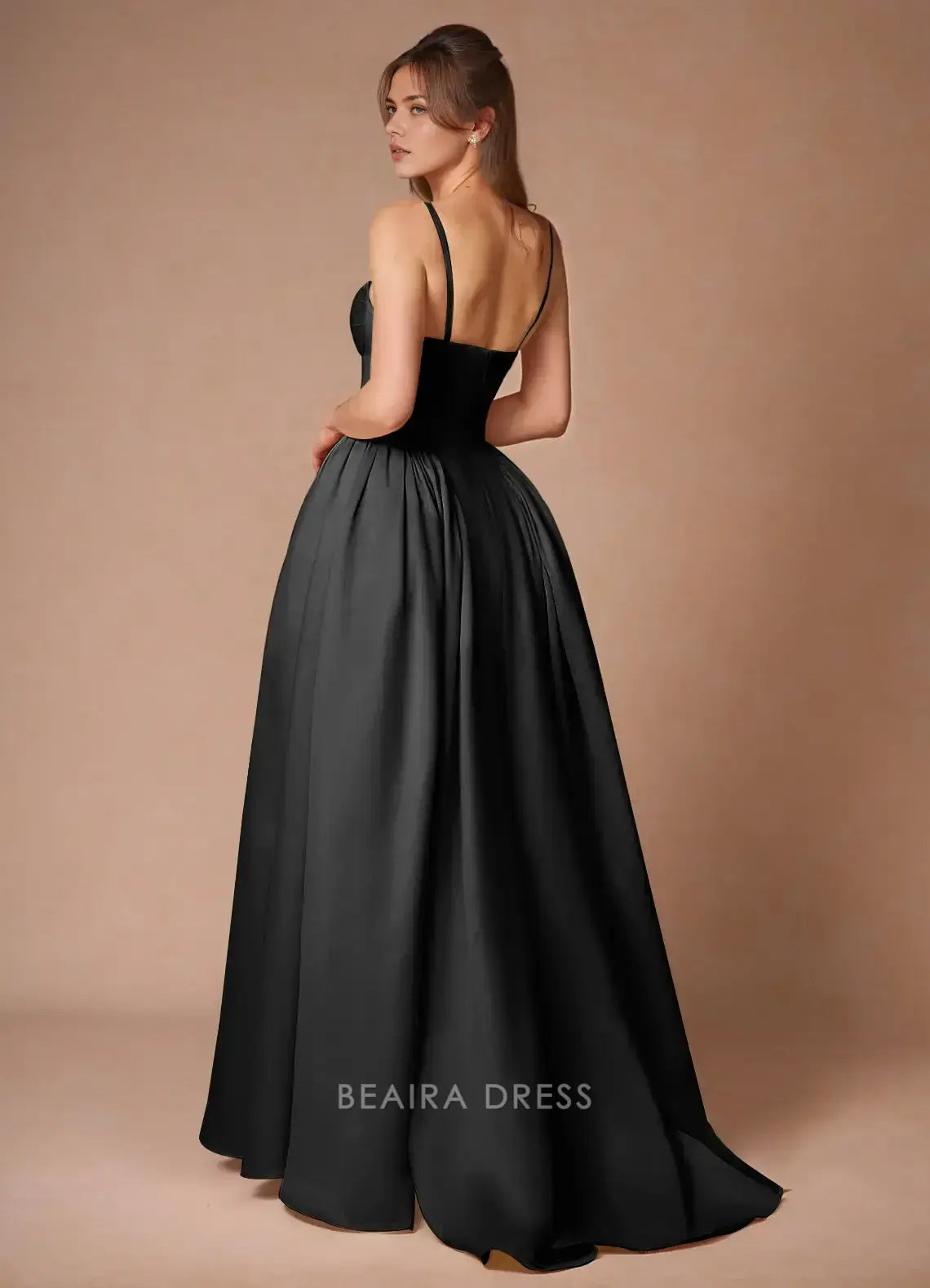 Elegant A-Line Spaghetti Strap Ball Gown Floor-Length Maxi Dress Prom Dress