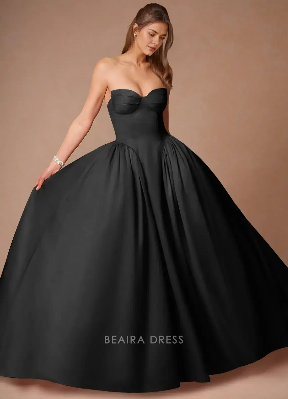 Elegant A-Line Spaghetti Strap Ball Gown Floor-Length Maxi Dress Prom Dress