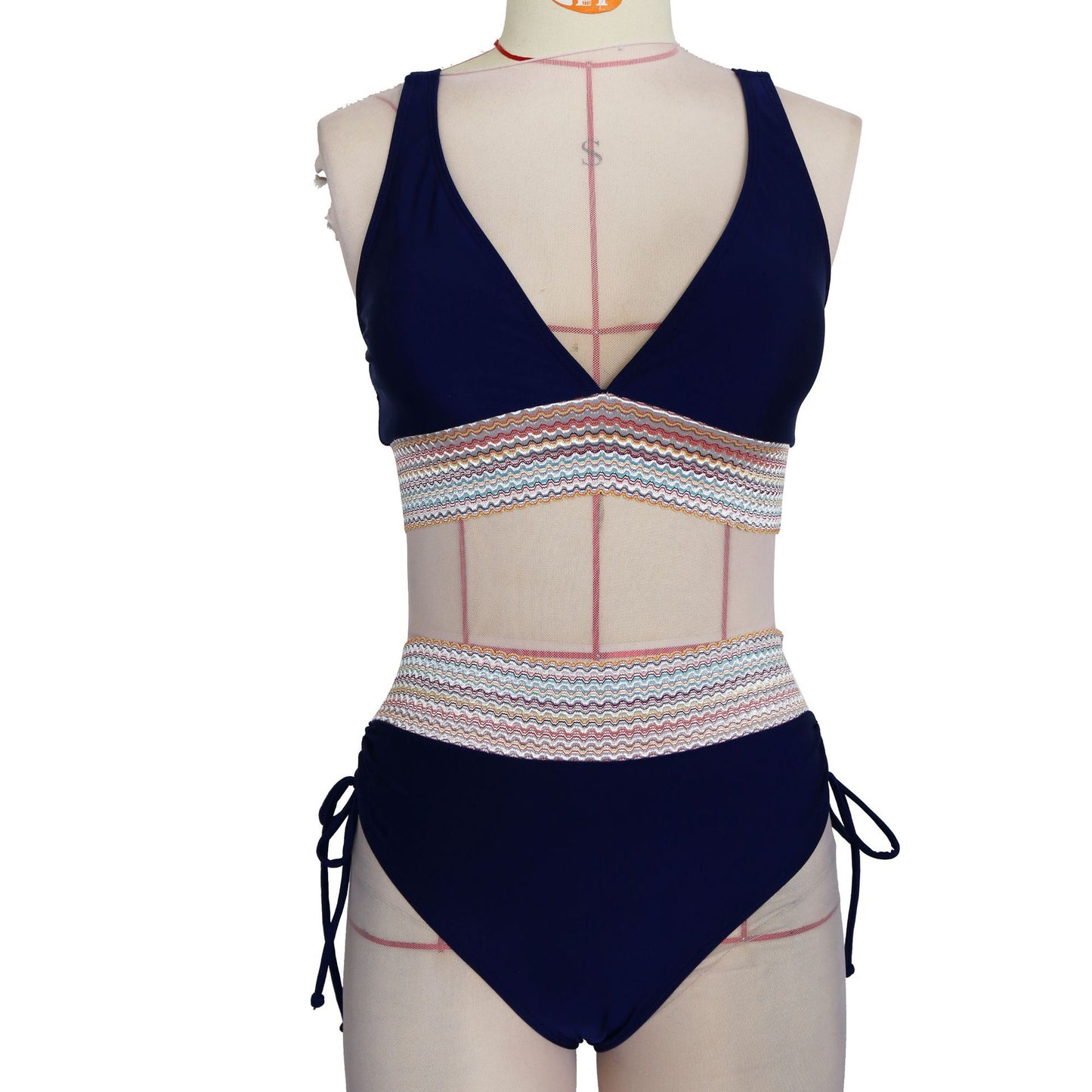Beaira European and American new women's split swimsuit sexy bikini high waist belly covering neck hanging tight swimsuit