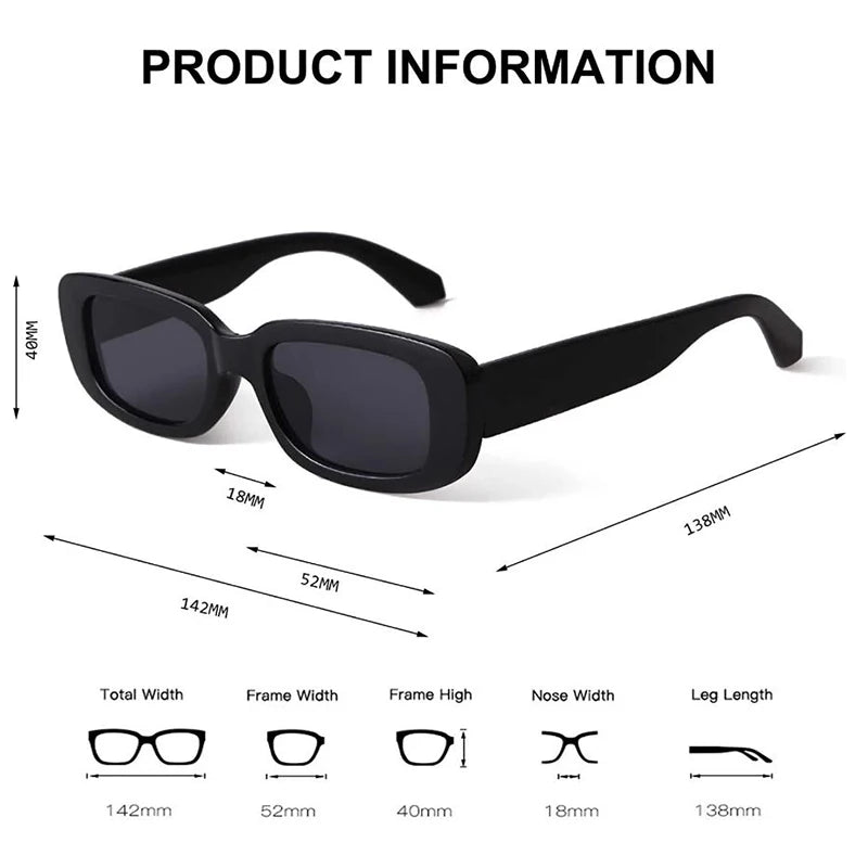 Beaira Fashion Retro Small Rectangle Sunglasses Brand Designer Vintage Travel Female Sun Glasses Eyewear Shade UV400 Protection