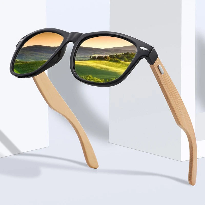 Beaira Fashion Wood Men's Ultraviolet Sunglasses Classic Male Driving Riding UV400 Sports Sun Glasses Eyewear Wooden Bamboo Eyeglasses