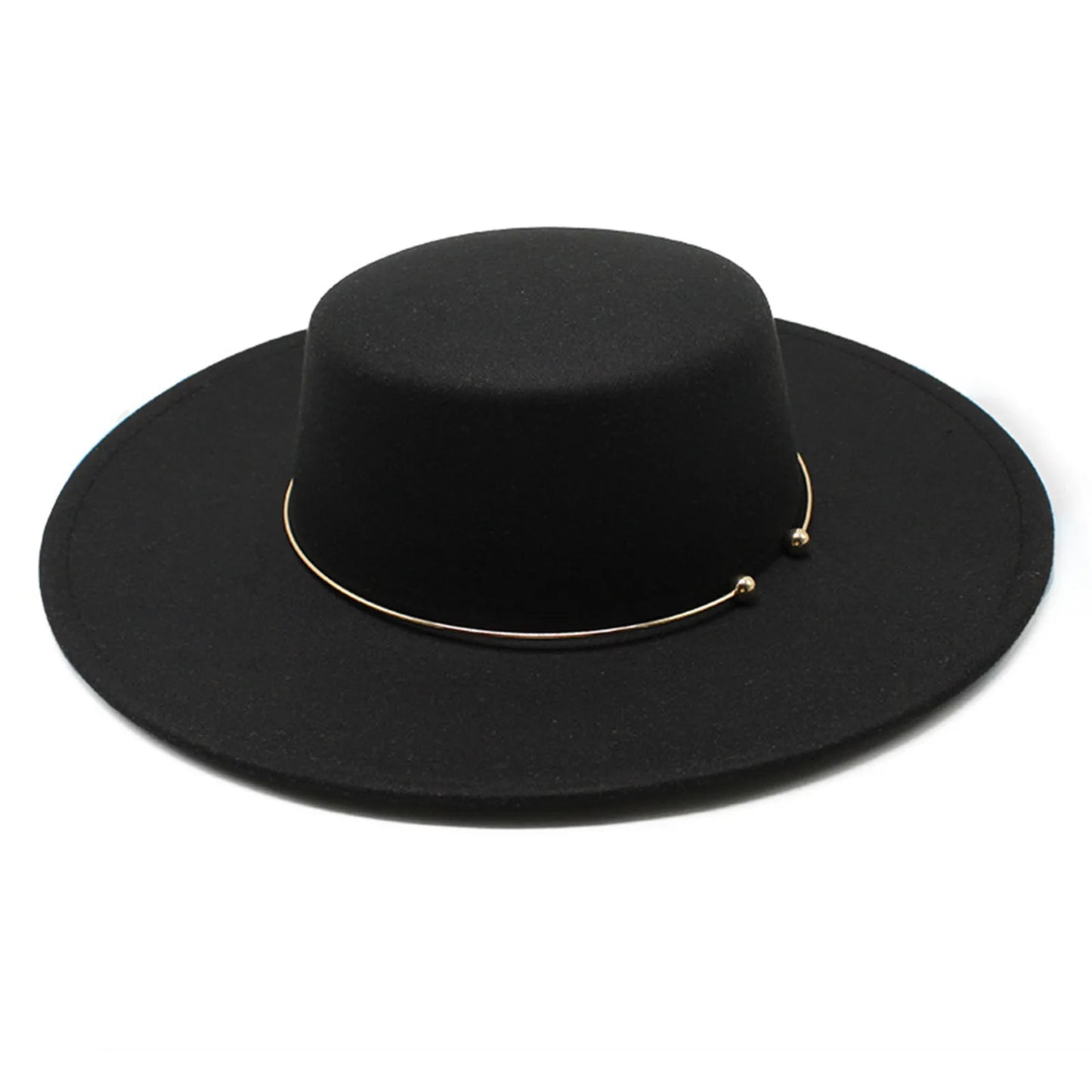 Beaira French Style 10cm Wide Brim Derby Top Hat Socialite Wind Hepburn Wind Wool Felt Fedoras Hat Elegant Wedding Dress Hat