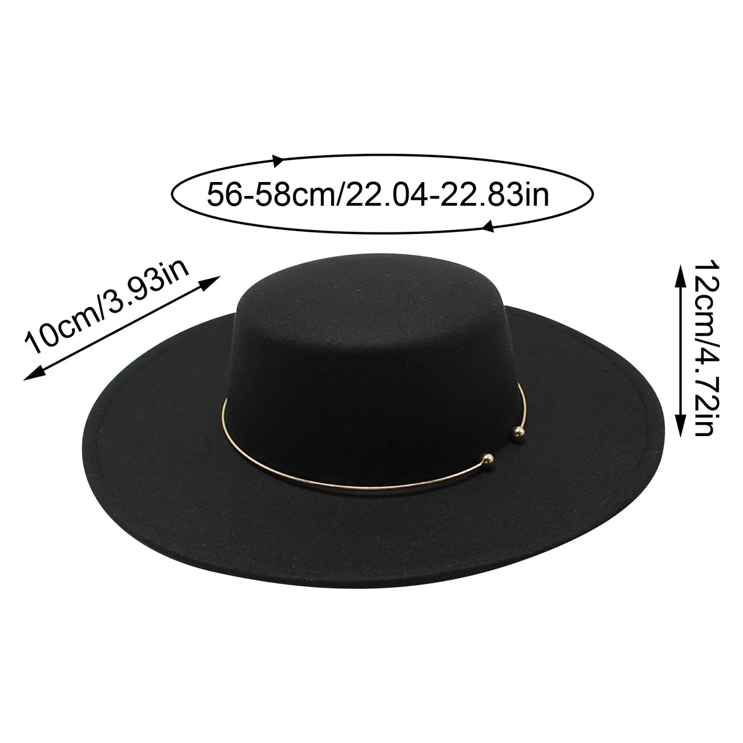 Beaira French Style 10cm Wide Brim Derby Top Hat Socialite Wind Hepburn Wind Wool Felt Fedoras Hat Elegant Wedding Dress Hat