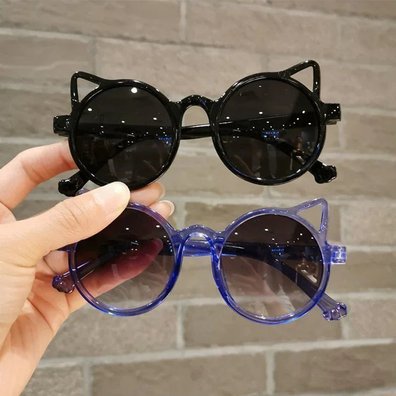 Beaira Girls Boys Cute Animal Cartoon Ears Sunglasses Outdoor Sun Protection Children Lovely Vintage Sunglasses Protection Classic Kids