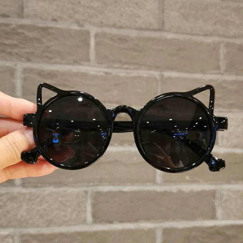 Beaira Girls Boys Cute Animal Cartoon Ears Sunglasses Outdoor Sun Protection Children Lovely Vintage Sunglasses Protection Classic Kids