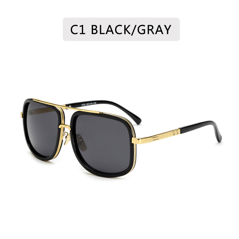 Beaira New Fashion Big Frame Sunglasses Men Square Metal Sun Glasses Women Retro Sun Glasses Vintage High Quality Gafas Oculos De Sol