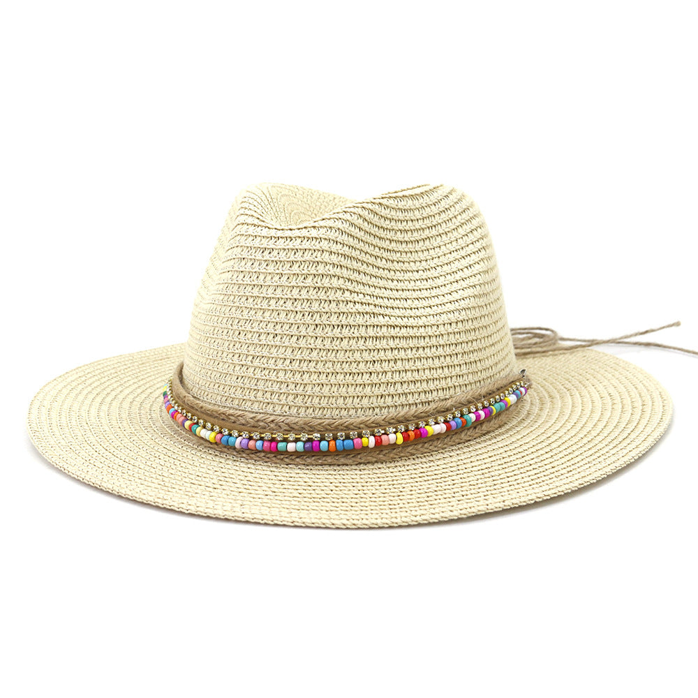 Beaira Pink Panama Hat Womens Sun Hat Straw Beach Fedora Summer Hat Wide Brim Sombreros