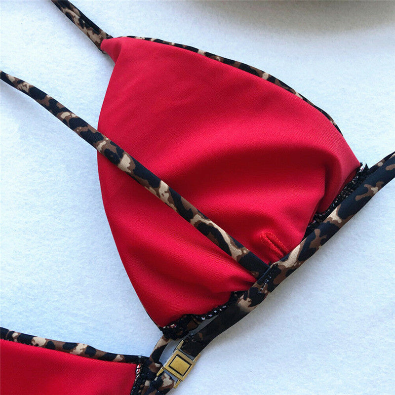 Beaira Women Summer Bikini Set Biquinis Sexy Animal Leopard Printed Bandage Padded Bra Swimsuit Bathing Suit Beach Swimwear