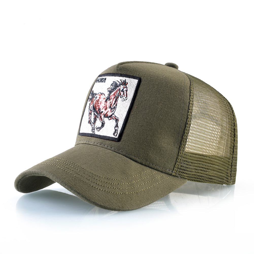 Beaira New Fashion Baseball Caps Men Women Snapback Mesh Baseball hats With Horse Embroidery Patch Trucker Casquette Summer Visor Caps