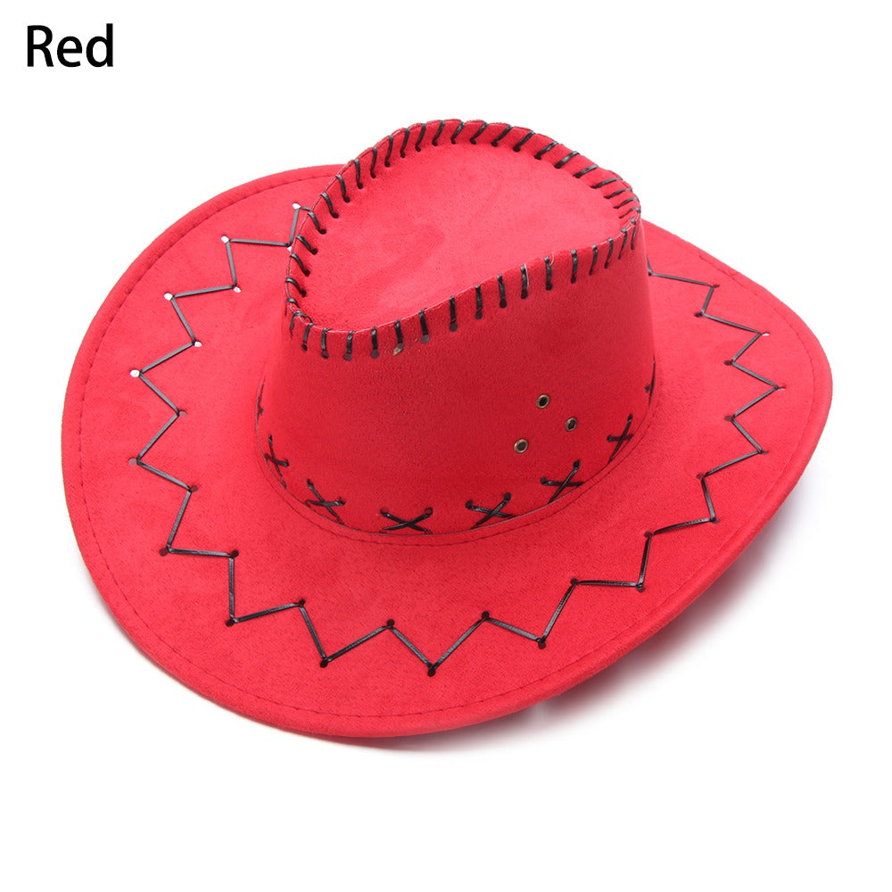 Beaira Western Cowboy Hat for Men Women Kids Fedora Outdoor Wide Brim Faux Leather Summer Wide Brim Beach Travel Cap Black White Pink