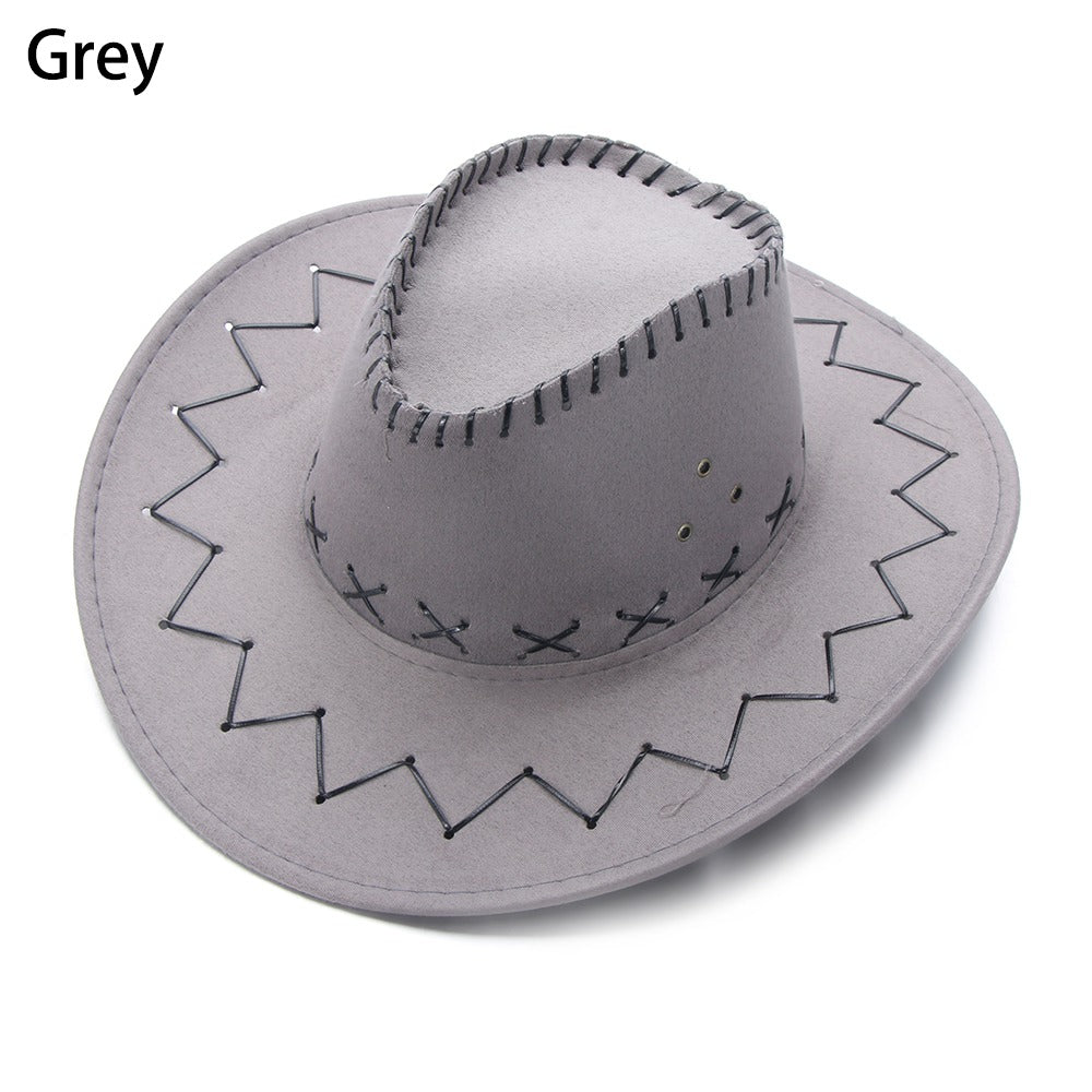 Beaira Western Cowboy Hat for Men Women Kids Fedora Outdoor Wide Brim Faux Leather Summer Wide Brim Beach Travel Cap Black White Pink