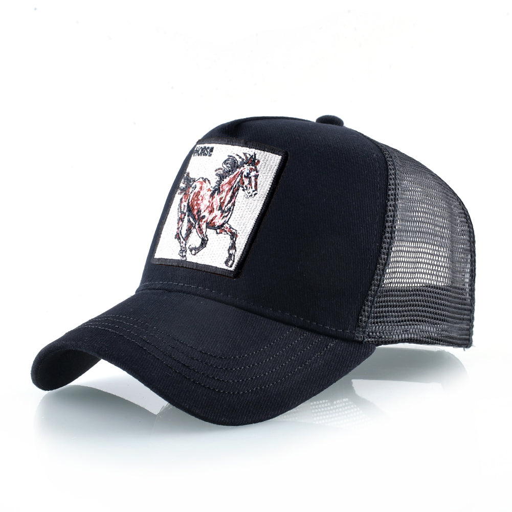 Beaira New Fashion Baseball Caps Men Women Snapback Mesh Baseball hats With Horse Embroidery Patch Trucker Casquette Summer Visor Caps
