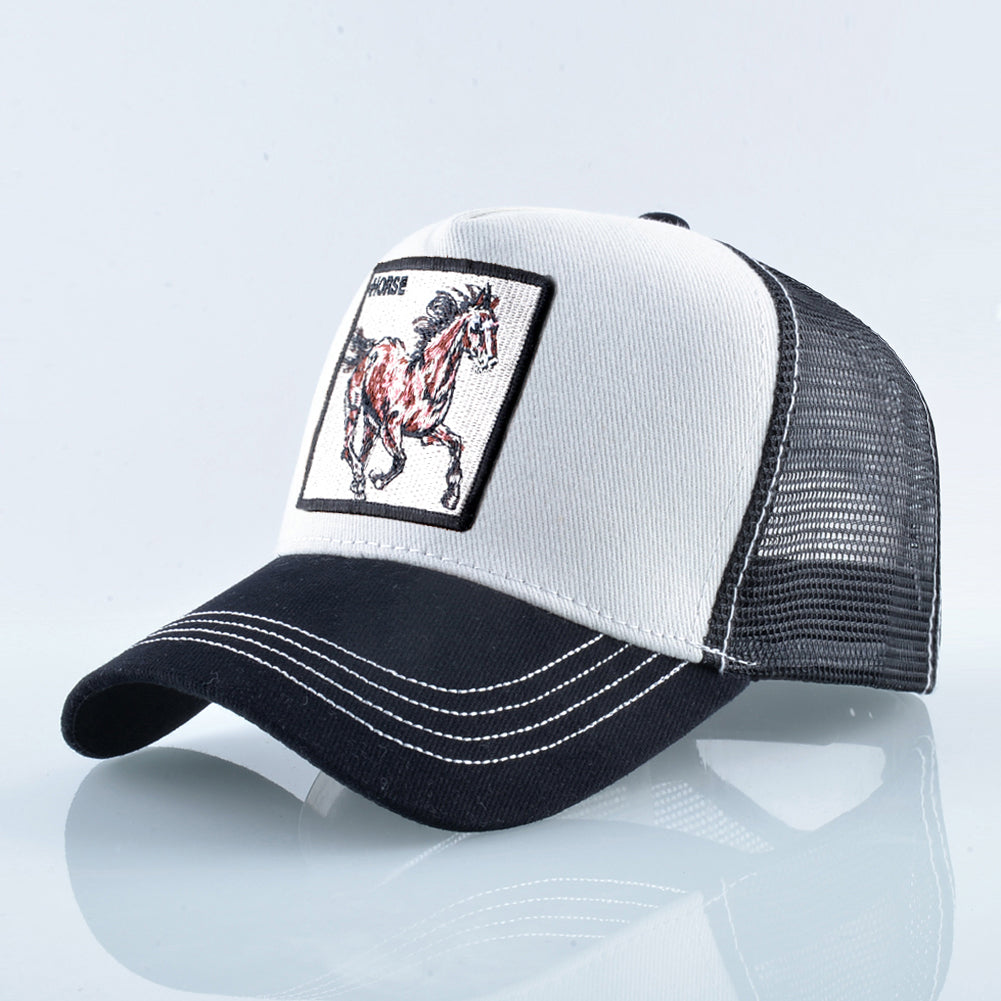 Beaira New Fashion Baseball Caps Men Women Snapback Mesh Baseball hats With Horse Embroidery Patch Trucker Casquette Summer Visor Caps
