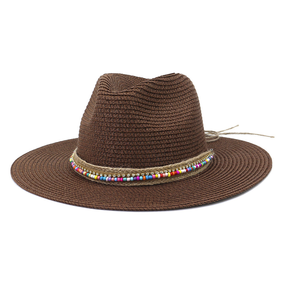 Beaira Pink Panama Hat Womens Sun Hat Straw Beach Fedora Summer Hat Wide Brim Sombreros
