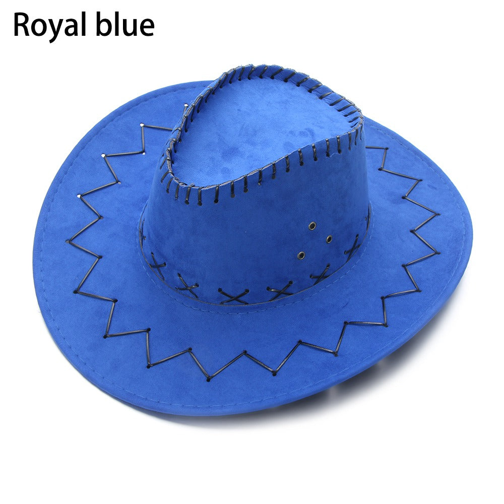 Beaira Western Cowboy Hat for Men Women Kids Fedora Outdoor Wide Brim Faux Leather Summer Wide Brim Beach Travel Cap Black White Pink