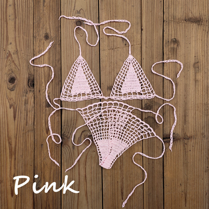 Beaira Handmade Crochet Micro Bikini G Thong String Beach Swimwear Sexy Lingerie Sets