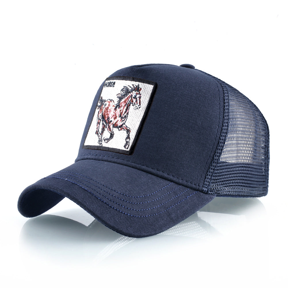 Beaira New Fashion Baseball Caps Men Women Snapback Mesh Baseball hats With Horse Embroidery Patch Trucker Casquette Summer Visor Caps