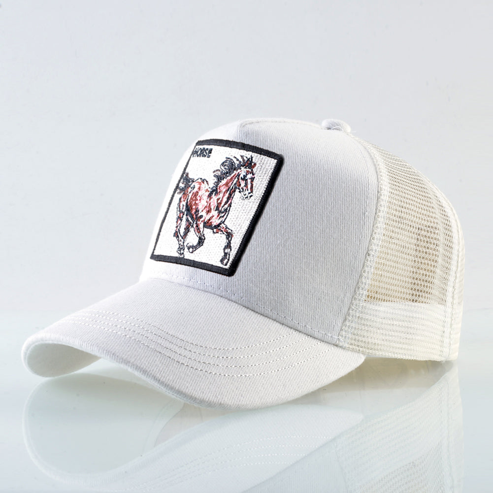 Beaira New Fashion Baseball Caps Men Women Snapback Mesh Baseball hats With Horse Embroidery Patch Trucker Casquette Summer Visor Caps