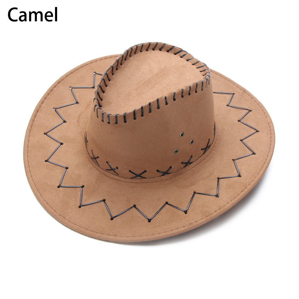 Beaira Western Cowboy Hat for Men Women Kids Fedora Outdoor Wide Brim Faux Leather Summer Wide Brim Beach Travel Cap Black White Pink
