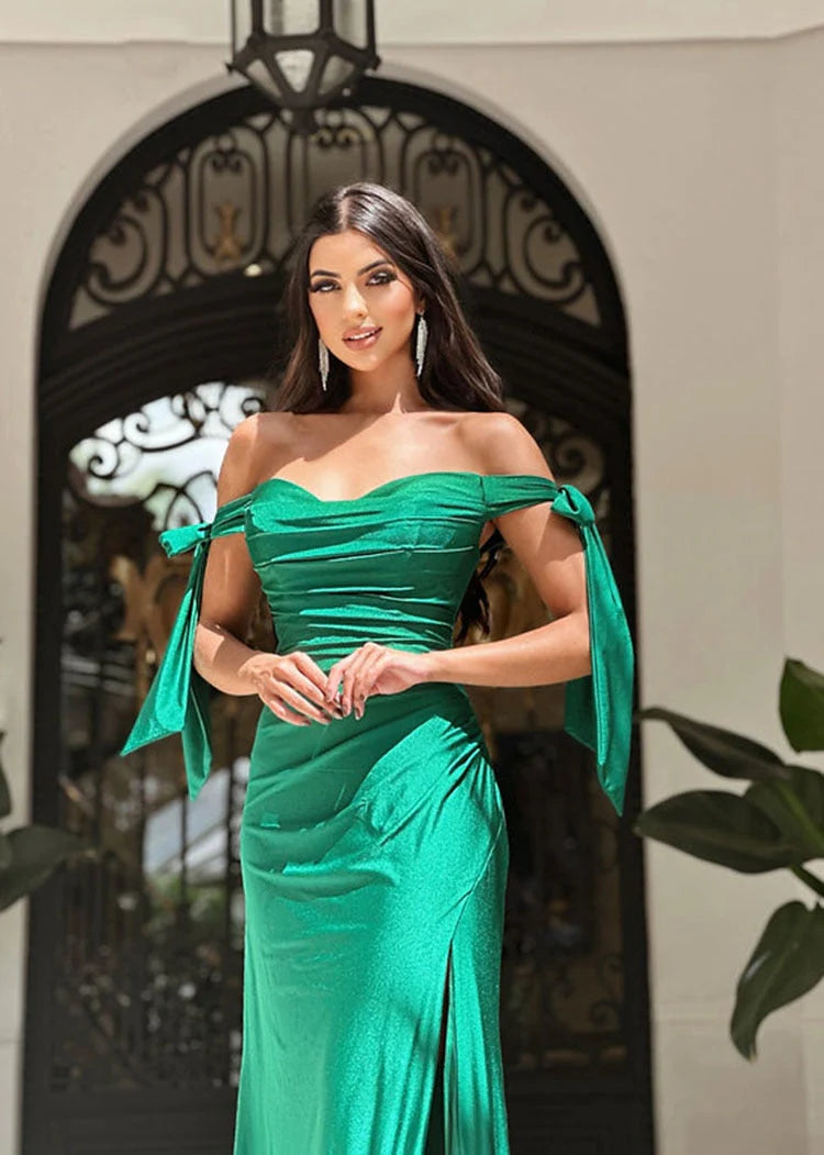 Prom Dresses Mermaid Off The Shoulder Zipper Up With Slit