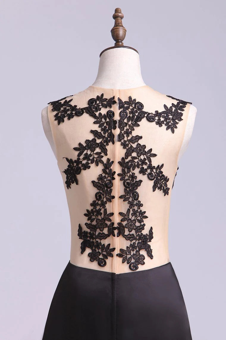 Hot Scoop Mermaid Party Dresses With Applique