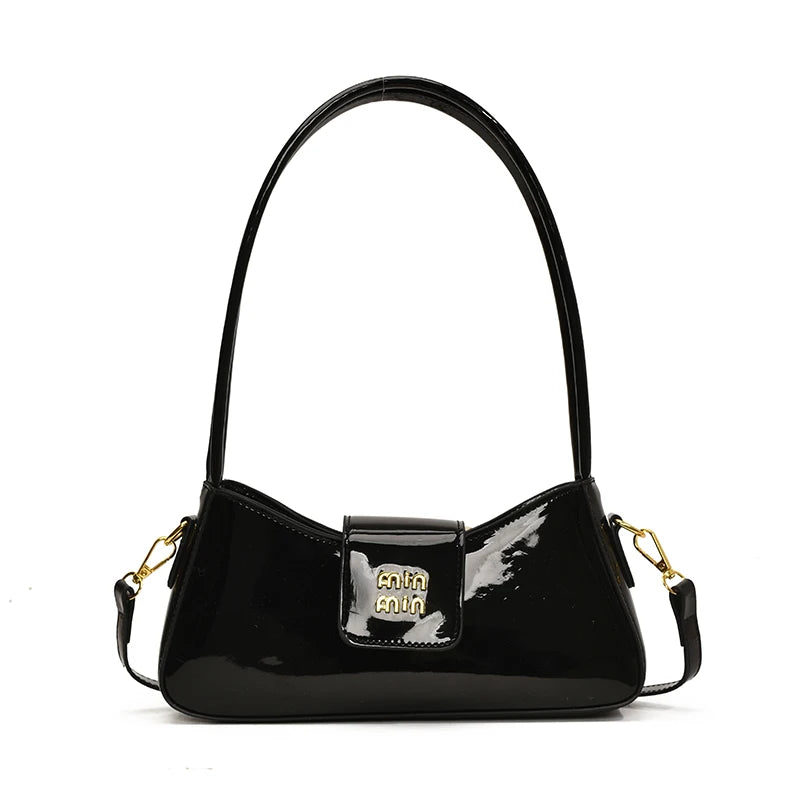 Beaira Light Luxury High-end Patent Leather Ladies Shoulder Bag New PU Leather Women Tote Bag Underarm Handbag Crossbody Purse