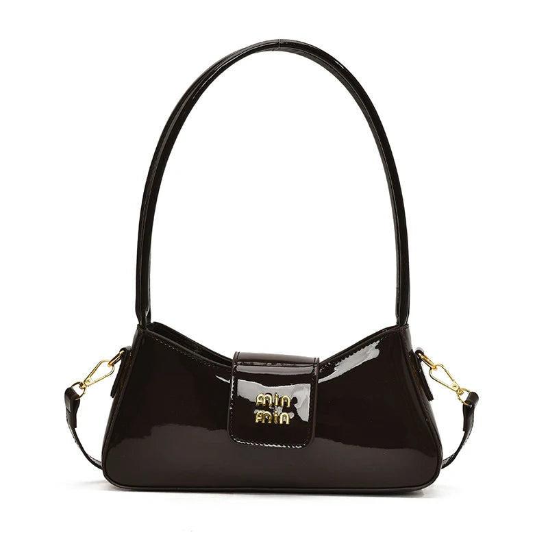 Beaira Light Luxury High-end Patent Leather Ladies Shoulder Bag New PU Leather Women Tote Bag Underarm Handbag Crossbody Purse