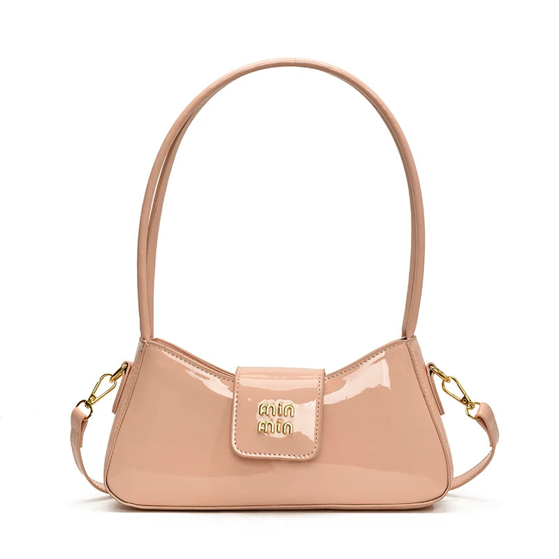 Beaira Light Luxury High-end Patent Leather Ladies Shoulder Bag New PU Leather Women Tote Bag Underarm Handbag Crossbody Purse