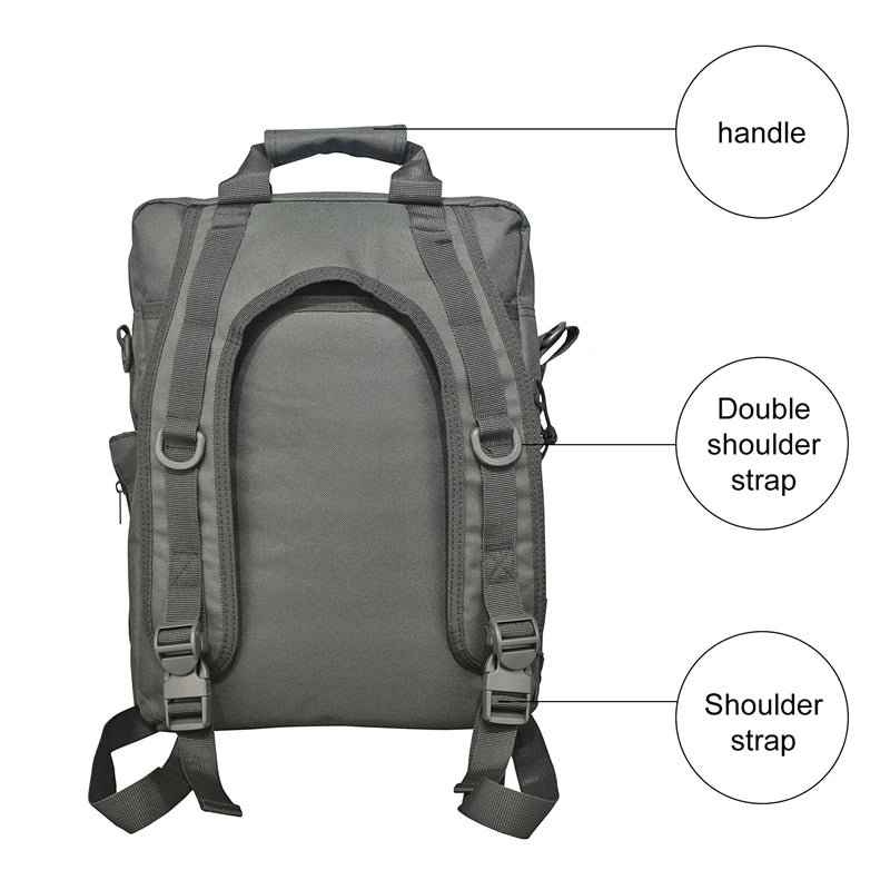 Beaira Molle Laptop Bag Tactical Messenger Bags Computer Backpack Fanny Belt Shouder Camping Outdoor Sports Bag