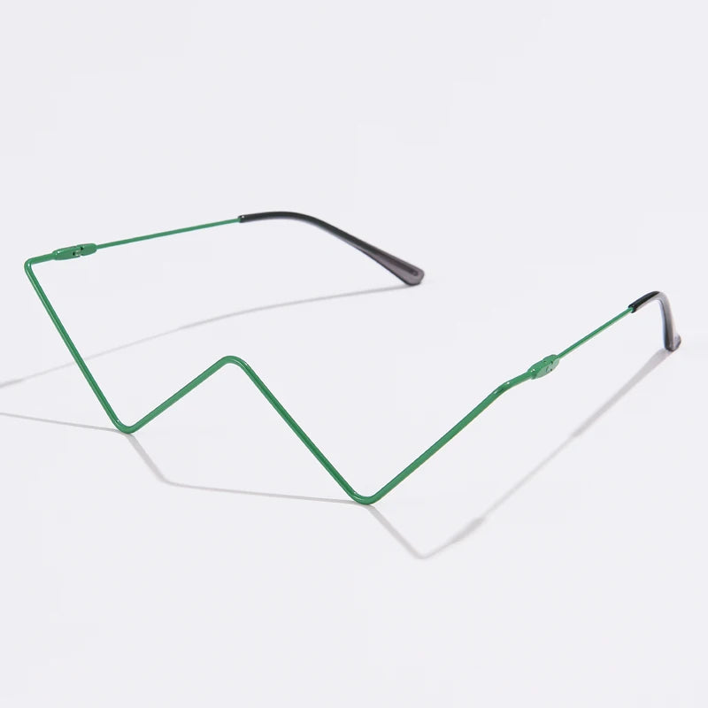 Beaira Motorcycle DrivingNew Fashion Crystal Sunglasses Frames For Women Small Diamond Eyeglasses Line Alloy Frame Goggles Unisex
