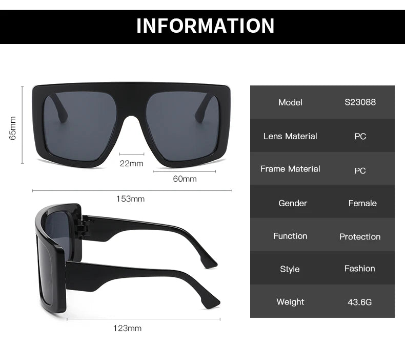 Beaira Motorcycle Oversized Punk Square Sunglasses Women Y2K Unique Men Trendy Sports Sun Glasses Luxury Brand Goggles Unisex UV400