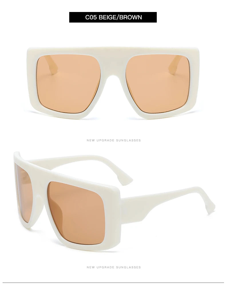 Beaira Motorcycle Oversized Punk Square Sunglasses Women Y2K Unique Men Trendy Sports Sun Glasses Luxury Brand Goggles Unisex UV400