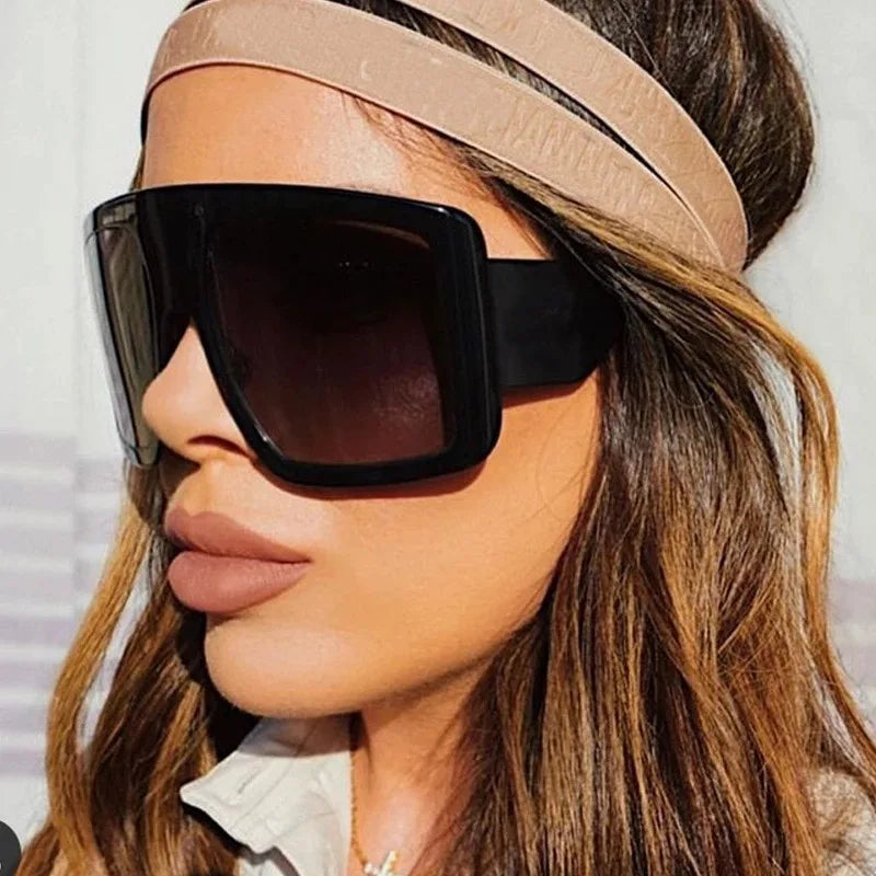 Beaira Motorcycle Oversized Punk Square Sunglasses Women Y2K Unique Men Trendy Sports Sun Glasses Luxury Brand Goggles Unisex UV400