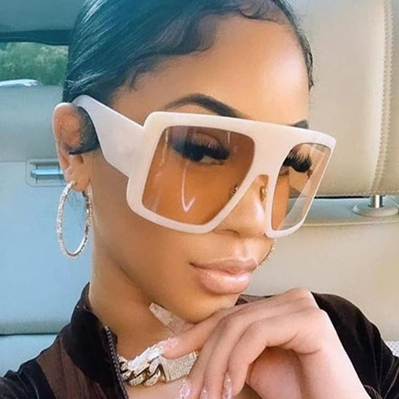 Beaira Motorcycle Oversized Punk Square Sunglasses Women Y2K Unique Men Trendy Sports Sun Glasses Luxury Brand Goggles Unisex UV400