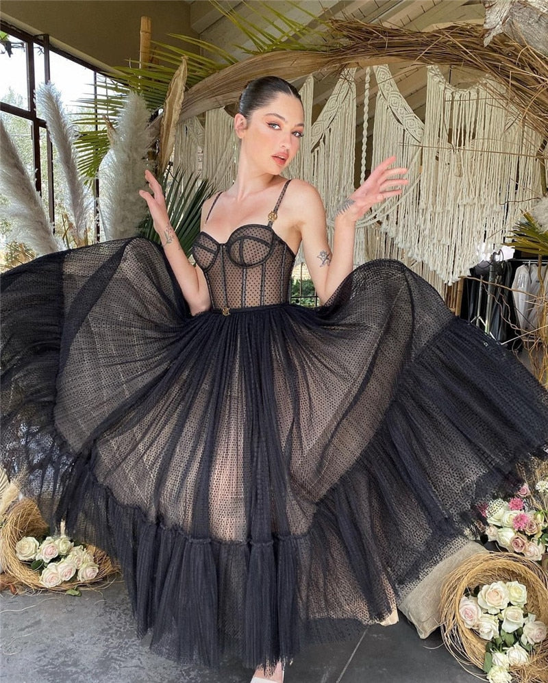 New Arrival Homecoming Dresses A Line Tulle With Spaghetti Strap