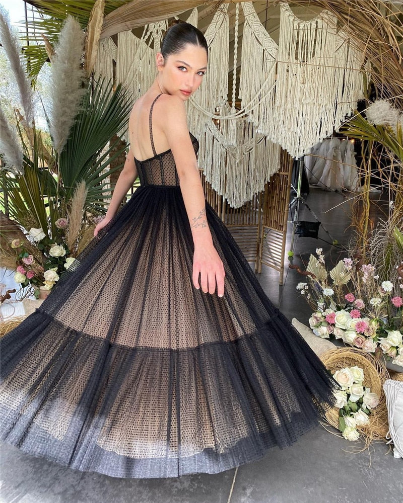 New Arrival Homecoming Dresses A Line Tulle With Spaghetti Strap